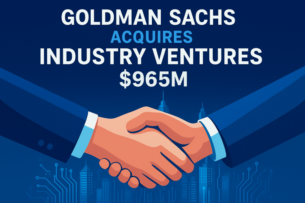 Digital illustration of Goldman Sachs and McKinsey logos over AI-themed background representing strategic collaboration in artificial intelligence.
